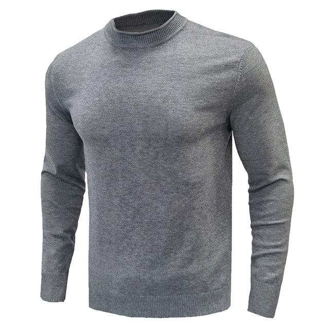 Chandail pour Hommes Chandail à Manches Longues Col Rond Chandail-Over Couleur Unie