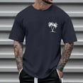 thumbnail image 2 of Dagegui Big & Tall Men's Crew Neck Short Sleeve T-Shirt Casual Loose Fit Tops Palm Tree Graphic Tee Lightweight Hawaiian Vacation Travel T Shirts Navy XXXXL, 2 of 4