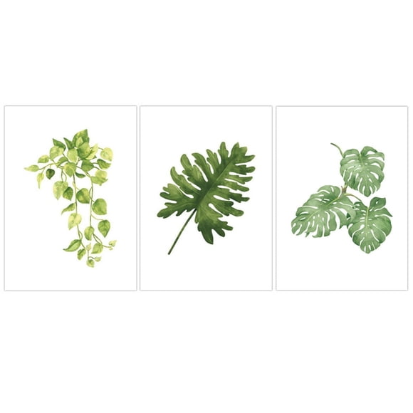 1Pc 30x21cm Frameless Wall Painting Wall Green Plant Leaves Pictures Decor for Home Living Room