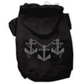 thumbnail image 3 of Pet Dog  Cat Hoodie Rhinestone, "Anchors", 3 of 7