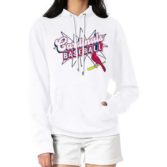 Women's Starter  White St. Louis Cardinals Drive-In Pullover Hoodie