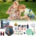 thumbnail image 4 of Juego de camping para niños con tienda de campaña, equipo de camping, juguete con tienda de juegos de simulación, kit de exploración al aire libre, juego de herramientas de camping para niños, 4 of 6