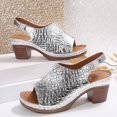 thumbnail image 4 of MKLEKYY Sandalias Cómodas de Verano para Mujer, Con Hebilla Sólida, Informales, Con Punta Abierta y Tacones Cuadrados, Cómodas Sandalias de Playa, 4 of 4