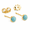 Turquoise- Matte 3mm GF, variant on Tiny Gold Stud Piercing Earrings Bezel Set for Cartilage Tragus Helix Multiple Hypoallergenic Birthstone Jewelry for Women (Light Blue Opal | 3mm GF)