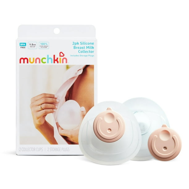 Vaso colector de leche materna de silicona Munchkin, paquete de 2 unidades, sin BPA