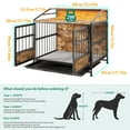 thumbnail image 2 of ZephyPaws 35in Dog Crate Furniture with Double Doors,Storage,Wooden Dog Cage for Large/Medium Dog Indoor,Hold up to 60 lbs,Rustic Brown, 2 of 10