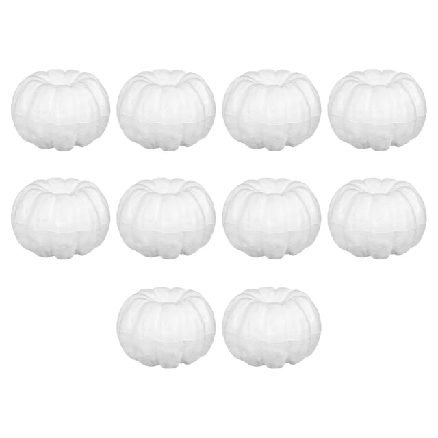 10Pcs Foam Pumpkins Artificial Fake Pumpkins Props Polystyrene Pumpkins DIY Arts 12CM