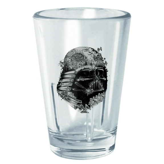 Star Wars Darth Vader Helmet Collage  Tritan Shot Glass Clear 2 oz.
