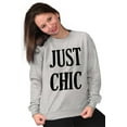 thumbnail image 4 of Cute Fashionista Attitude Just Chic Women Plus Size Crewneck Sweatshirt Brisco Brands 5X, 4 of 5