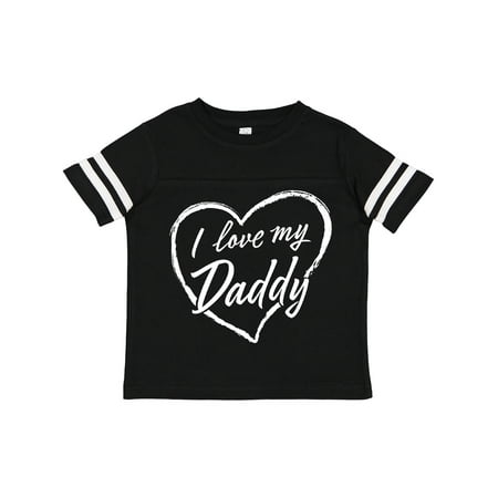 

Inktastic I Love My Daddy in White Chalk Heart Gift Toddler Boy or Toddler Girl T-Shirt