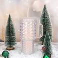 thumbnail image 6 of Holiday Time 30 oz Plastic Double Wall Insulated Prismatic Textured Tumbler with Straw and Handle, White Iridecent, 6 of 6