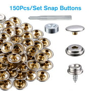 150Pcs Stainless Steel Boat Marine Canvas Fabric Snap  Fastener Snap Cover Press Stud Cap Button Set