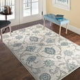 thumbnail image 2 of Lavish Home Vintage Elegant Floral Rug - Ivory Blue - 8 x 10, 2 of 3