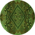 thumbnail image 1 of Ahgly Company Machine Washable Indoor Round Persian Green Traditional Area Rugs, 7' Round, 1 of 1