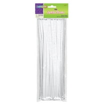 Creativity Street Chenille Stems, Jumbo, White 100/Pkg.
