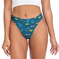 thumbnail image 1 of Fotbe Transportations with Buildings Tanga Sin Costuras para Mujer con Estampado – Panties Invisibles, Transpirables y Cómodos para Uso Diario-4X-Large, 1 of 6