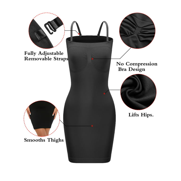 LELINTA Shapewear Slip Dress for Women Plus Size Full Body Shape Control  Slip Seamless Body Shaper Hight Waist Slimmer Extra Firm Control S-2XL