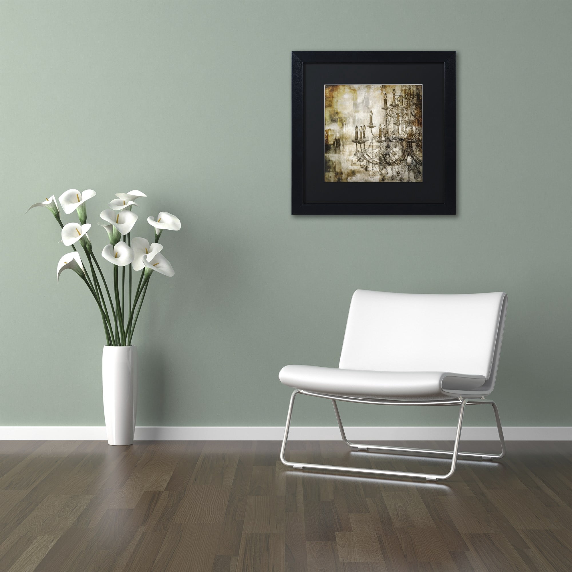 Trademark Fine Art "Lumi?res II" Canvas Art by Color Bakery Black Matte, Black Frame
