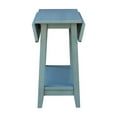 thumbnail image 5 of Solid Wood Square Drop Leaf Side Table in Ocean Blue Antique, 5 of 6