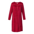 thumbnail image 3 of Aria Women’s Knit Velour Long Sleeve Square Neck Nightgown with Pockets, Sizes XS-5X, 3 of 6
