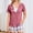 7# Vermilion, variant on Women’s Mastectomy Shirt with Drain Pockets Short Sleeve Post Surgery Shirt Hook and Loop Port Access Top Blue L
