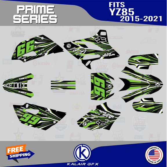 Kalair GFX Graphics Kit for Yamaha YZ85 (2019-2021) Prime Series