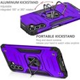 thumbnail image 3 of Samsung Galaxy A13 5G Case, Circlemalls Ring Stand Shockproof Cover+Screen Protector-Purple, 3 of 8