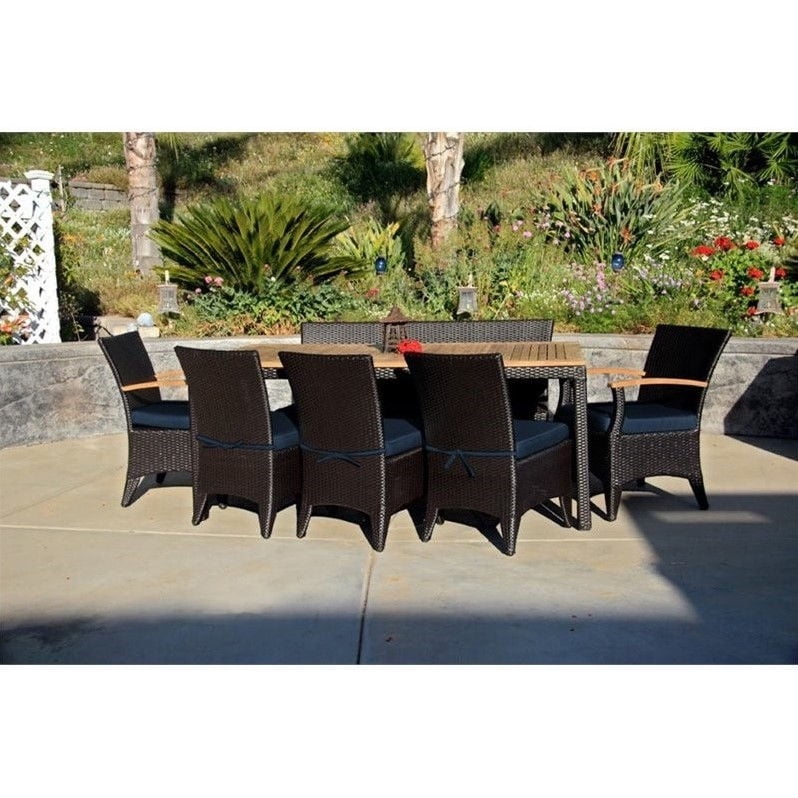 Harmonia Living Arbor 7 Piece Patio Dining Set in Spectrum Indigo