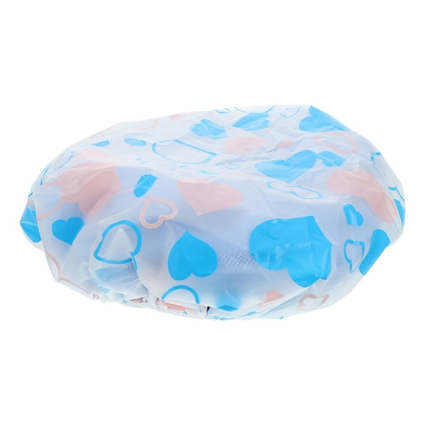 Gorro de ducha reutilizable e impermeable, de doble capa, con banda elástica, ideal para mujeres, para baño, spa, secado y protección del cabello rizado.