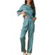 thumbnail image 2 of Conjunto de pijama de satén para mujer INSPIRE CHIC, con mangas 3/4 y pantalones, ropa de dormir, ropa de salón, ropa de noche XL azul, 2 of 5
