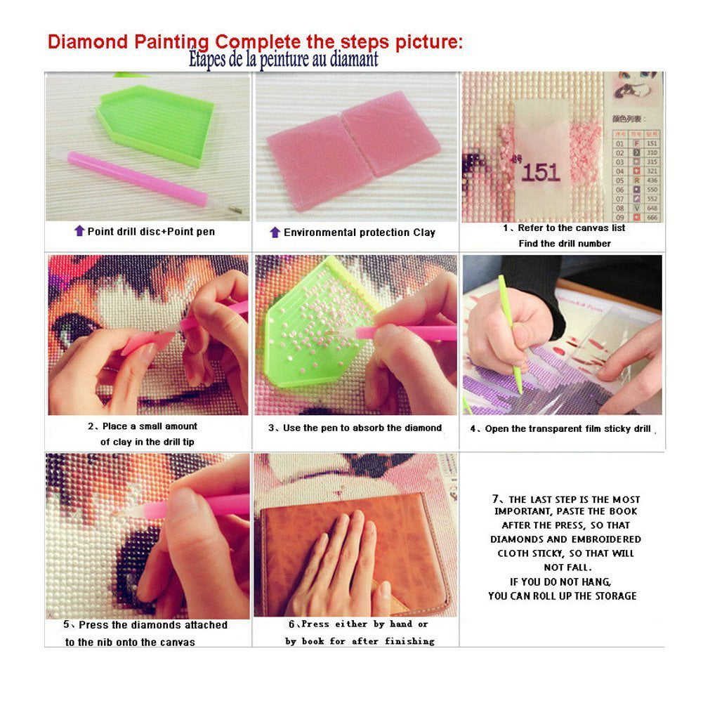 CRAFT Home 5D DIY Full Drill Diamond Painting 5-pictures Combination Craft Kits 9FR 
