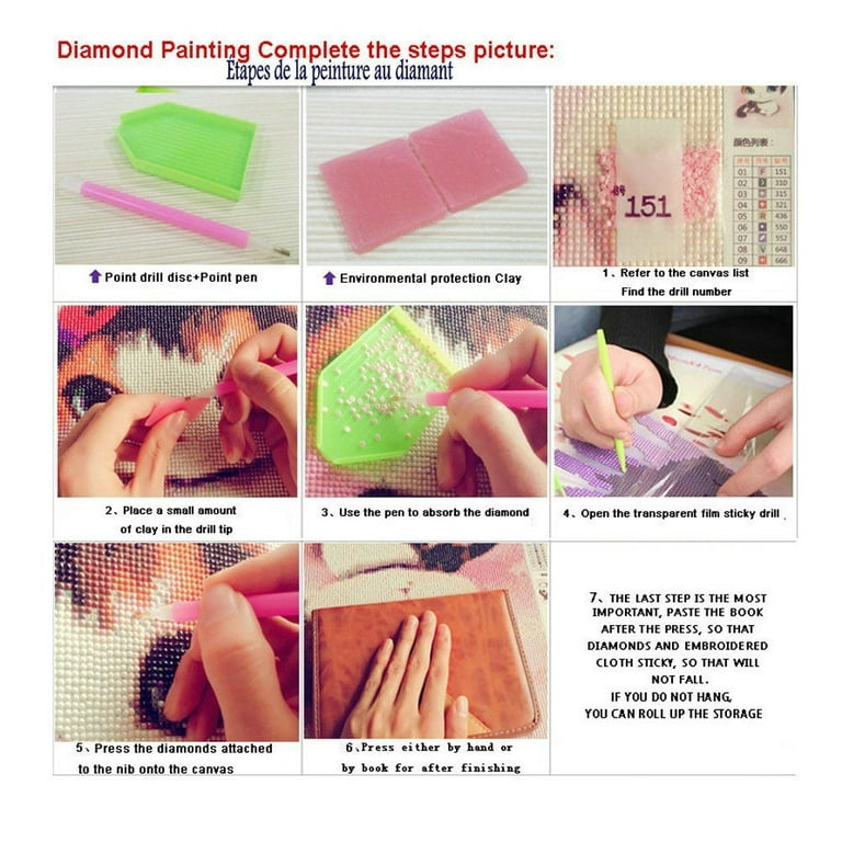 Diamond Painting by Number Kits for Adults and Children Cross Stitch DIY 5D  Full Drill Crystal Rh