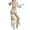 White, variant on Puntoco 2025 Summer Beach Swim Bathing Suits Women's Retro Printing Swimsuit Smock Fashion Bikini Set Top Pants Set White S(S)