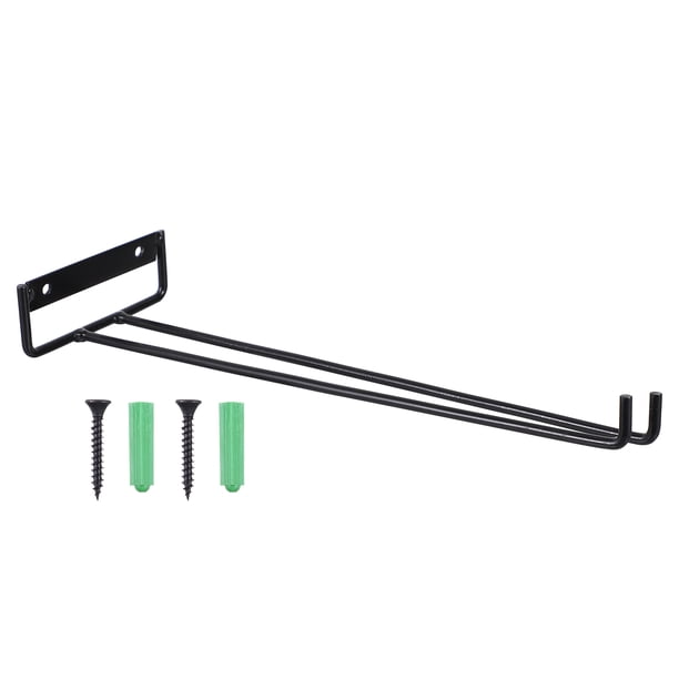 Estante colgante de alambre para copas de vino, largo, para colgar copas de vino, colgador de vidrio