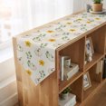 thumbnail image 4 of White Pumpkins Fall Table Runner Linen Burlap Table Runner 36 Inches Small Thanksgiving Eucalyptus Farmhouse Dresser Scarves for Kitchen Island Coffee Dining Room Party Holiday Decoration 13"x36", 4 of 8