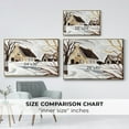 thumbnail image 4 of Winter Cottage II - Framed Gallery Wrapped Holiday Canvas - 27 x 41 - Gold Frame, 4 of 8