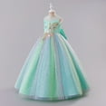 thumbnail image 4 of Girls Princess Dresses Formal Ball Gown Dress Floor Sleeveless Party Costume Birthday Wedding, 4 of 5
