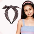 thumbnail image 2 of Unique Bargains 1 Pc Retro Bow Headbands for Women Black Pink, 2 of 6