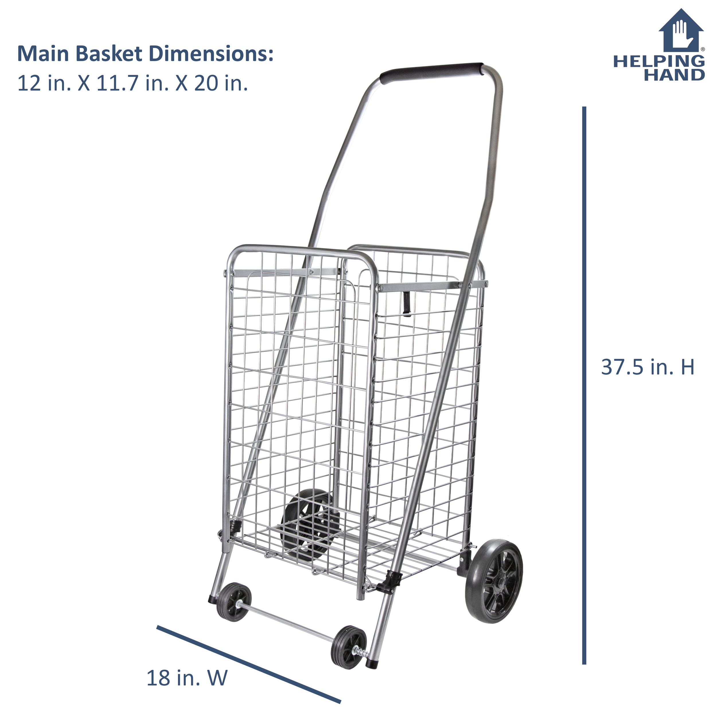 Helping Hand Pop /'n Shop Shopping Cart SD8 Lightweight Sturdy 50 LB Capacity