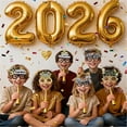 thumbnail image 5 of Gnwei Happy New Year Decorations 2026 New Year Eve Headband Glitter 2026 Holiday Eyeglasses Photo Props Celebration Party Favor for 2026 New Year Party Decorations Supplies, 5 of 9