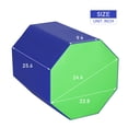 thumbnail image 2 of YRLLENSDAN 24x 26 inch Octagon Tumbling Mat for Gymnastics, Gymnastics Octagon Tumbler Mat Fitness Equipment Mat Home Gym, Blue, 2 of 7