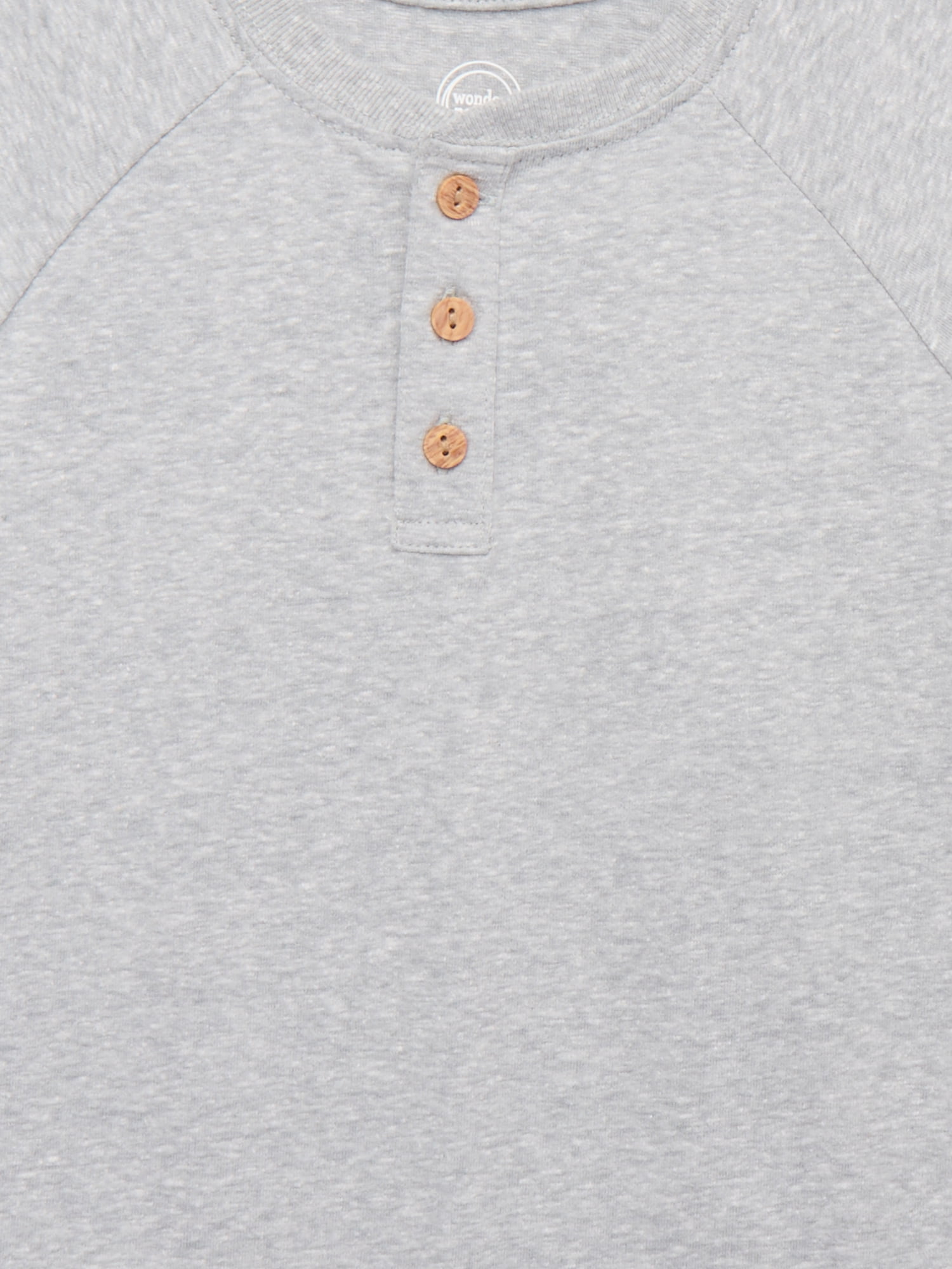 Wonder Nation Boys Henley Shirt with Short Sleeves, Sizes 4-18 & Husky