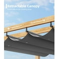 thumbnail image 5 of Luku Outdoor Pergola with Retractable Sun Shade Canopy, 10x13 Ft Modern Aluminum Faux Wood Grain Pergolas for Patio, Backyard, Deck, Garden, UV-Resistant Metal Shelter for Outdoor Living Space, 5 of 7
