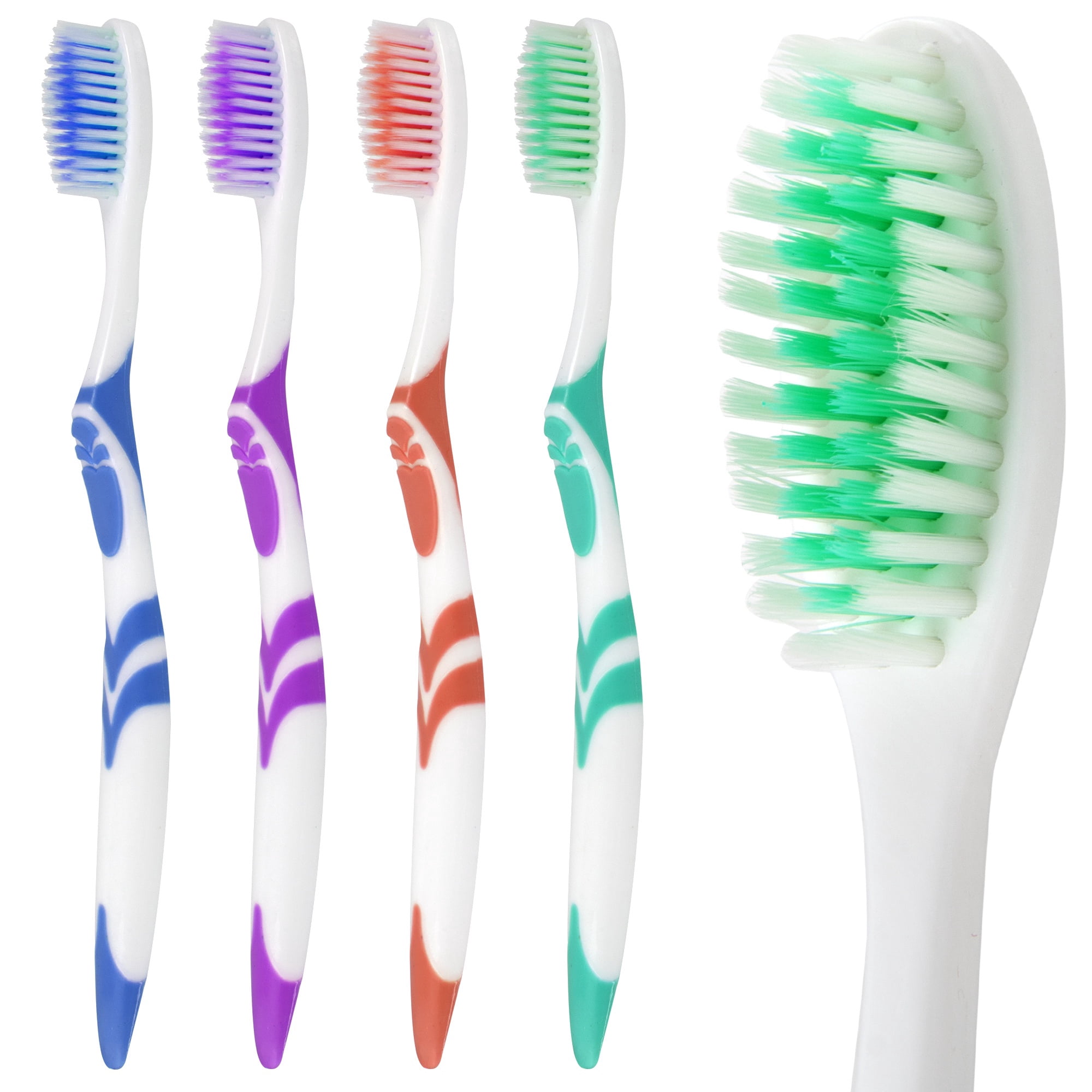 100 Pack 46 Soft Bristle Head Toothbrushes in Assorted Colors - Hospitality, Hotel, Homeless Shelter, Donation, Charity Drive, Disaster Relief Supplies - 100 Brushes