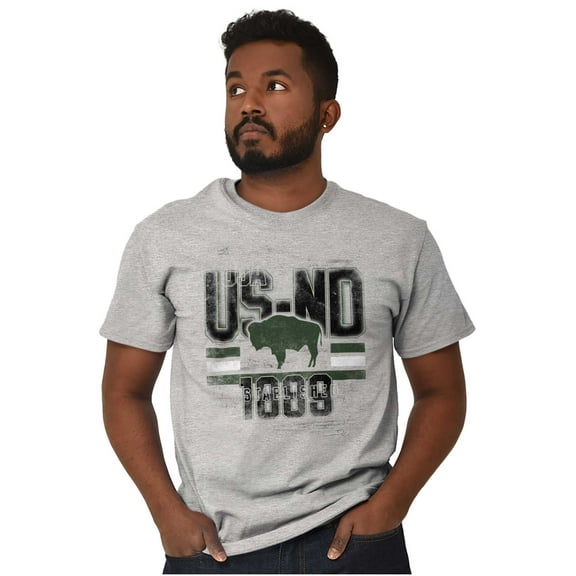North Dakota Bison Distressed ND Men's Graphic T Shirt Tees Brisco Brands S