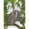 thumbnail image 2 of Fab Funky 25x32 Gold Ornate Wood Framed with Double Matting Museum Art Print Titled - Lemur Family in Canopy, 2 of 4