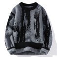 thumbnail image 2 of Yiliang Big and Tall Sweaters for Men Fall and Winter Long Sleeve Warm and Thermal Top Clothes ,Black,3XL, 2 of 4