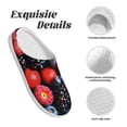 thumbnail image 5 of Lsque Variety Of Fruits And Berries Pattern Womens Comfort Cotton on Scuff With Memory Foam and Anti-skid Sole Slipper-39/40, 5 of 7