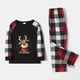 thumbnail image 3 of Pijamas familiares a juego de Navidad, diseño exclusivo, copo de nieve, ciervo, Feliz Navidad, Negro, Rojo, conjunto de pijamas, 3 of 3