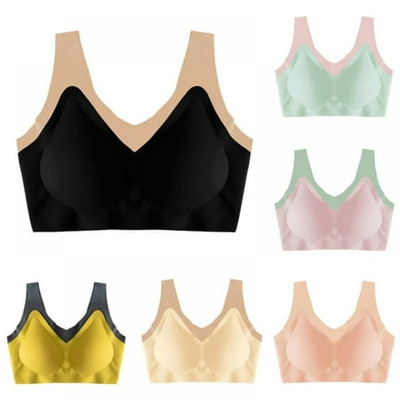 

Ultra-thin No Trace Women Bra Seamless Summer Vest Bra Gathered Push Up Sports Bralettes Tube Top Crop Tops